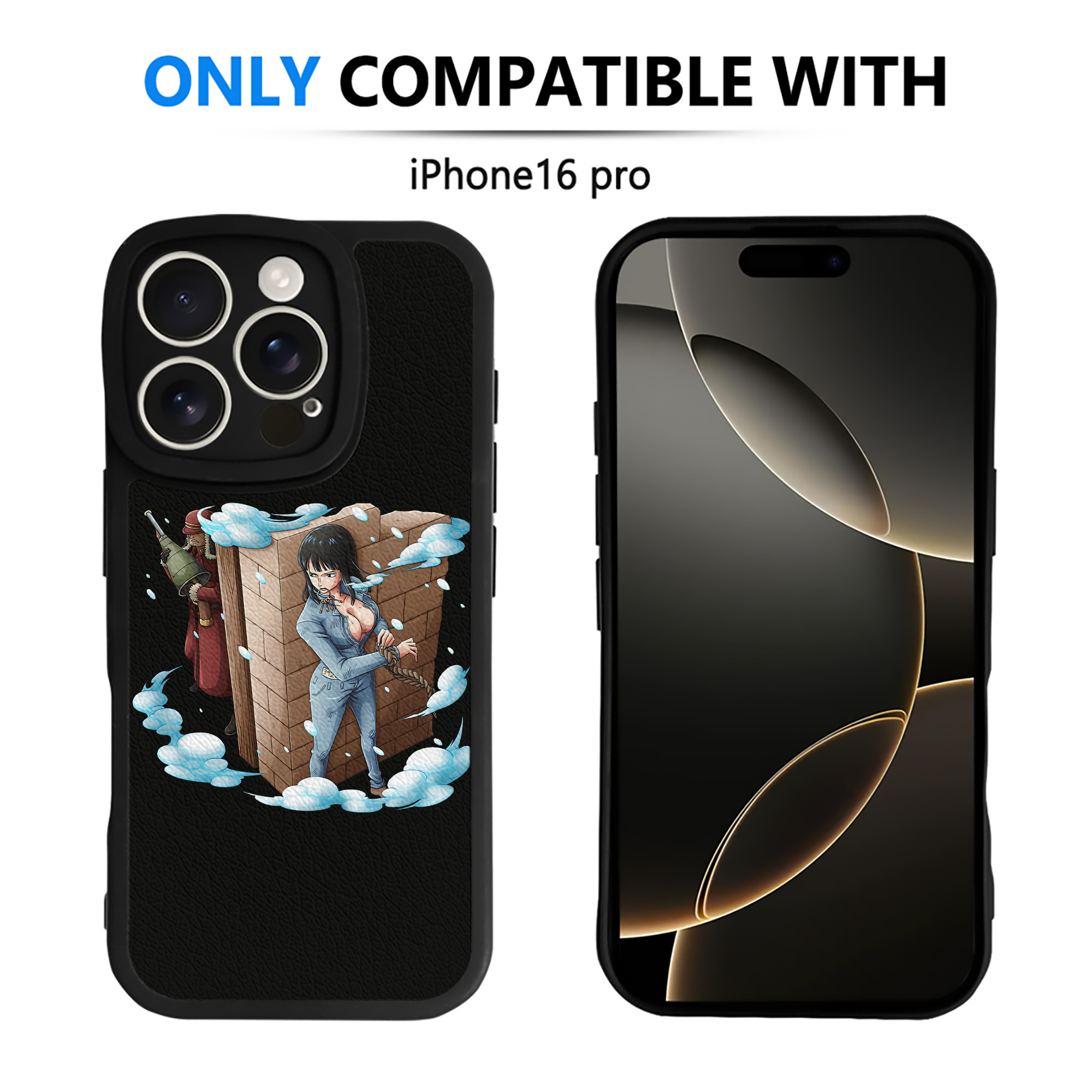 （画像用） ワンピース ニコ・ロビン ONE PIECE Nico Robin 【iPhone 16シリーズ対応】シリコンスマホケース（レザー調） 材質：シリコン